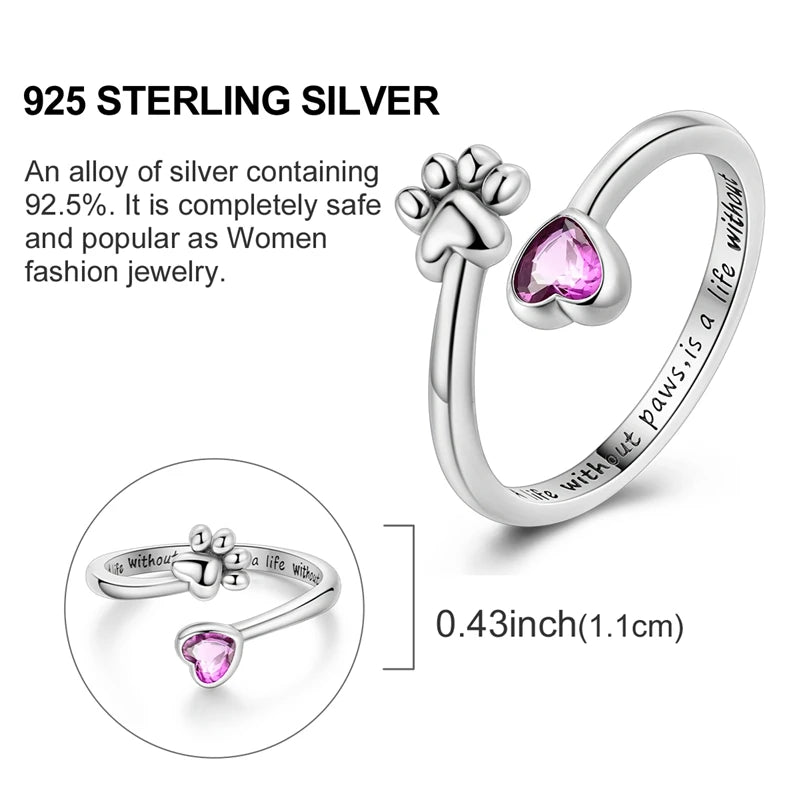 Star Moon 925 Sterling Silver Ring