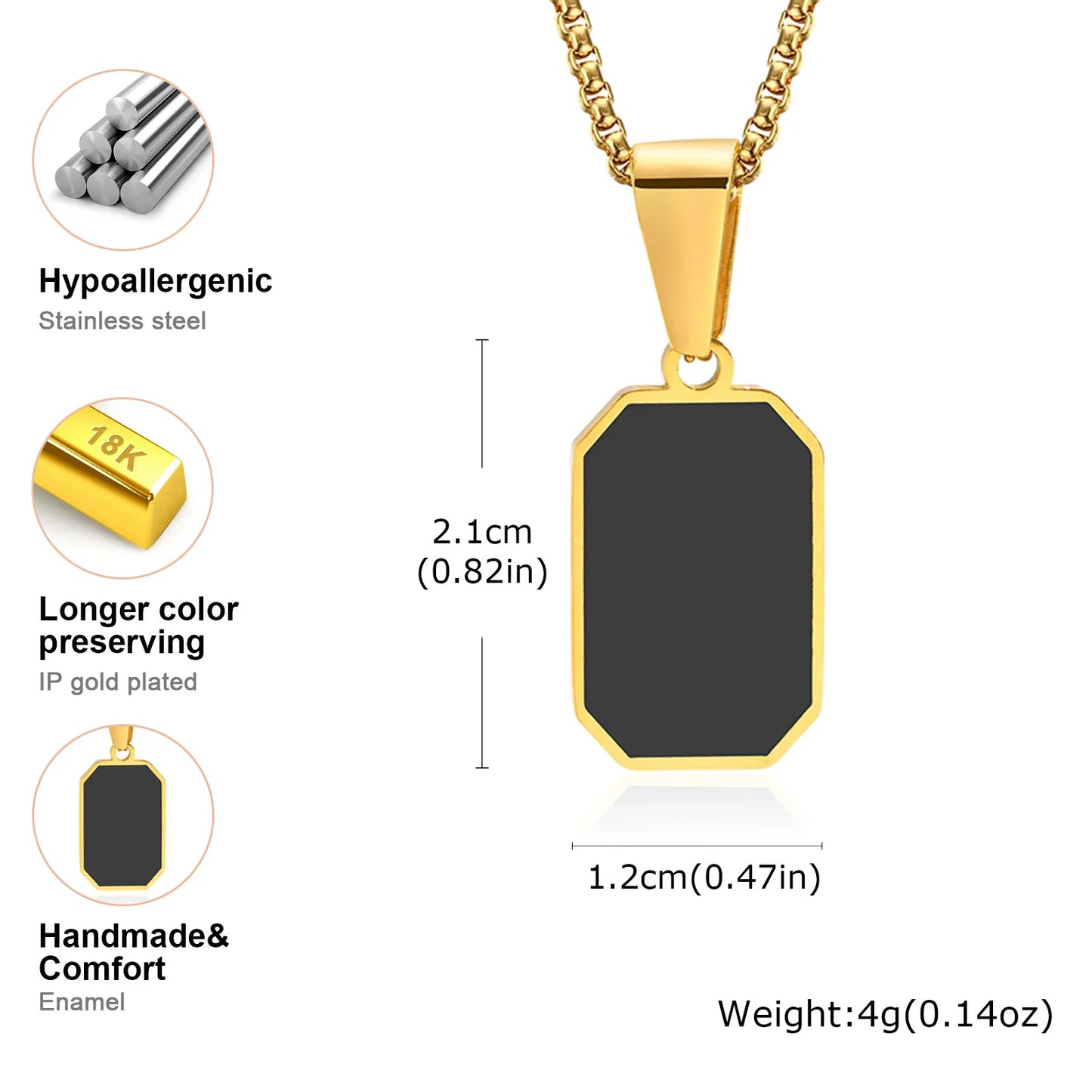 Geometric Square Necklace