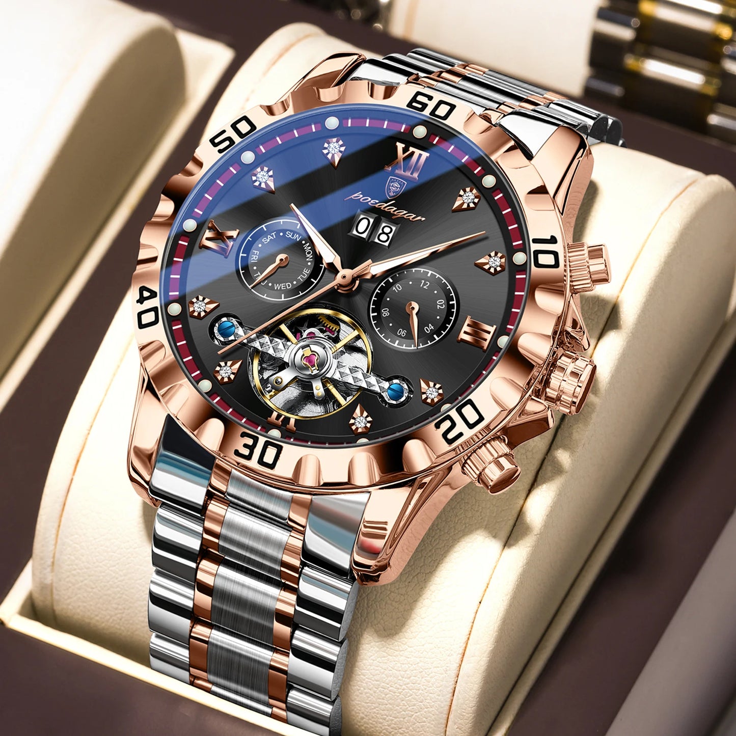 Luxury Hollow Tourbillon Men's Wristwatch