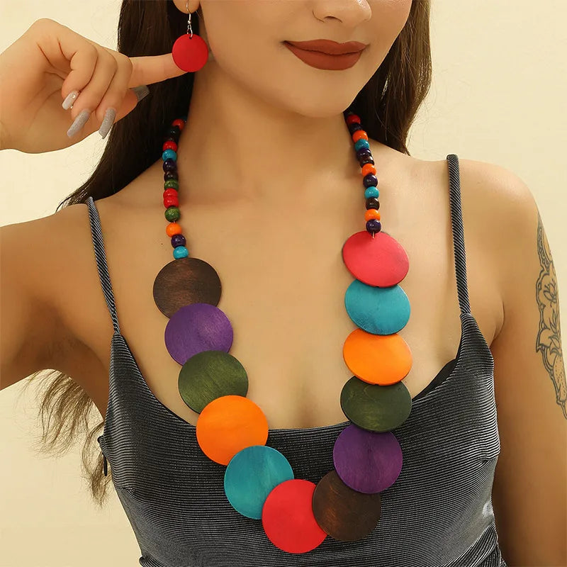 Vintage African Necklace Earrings Set