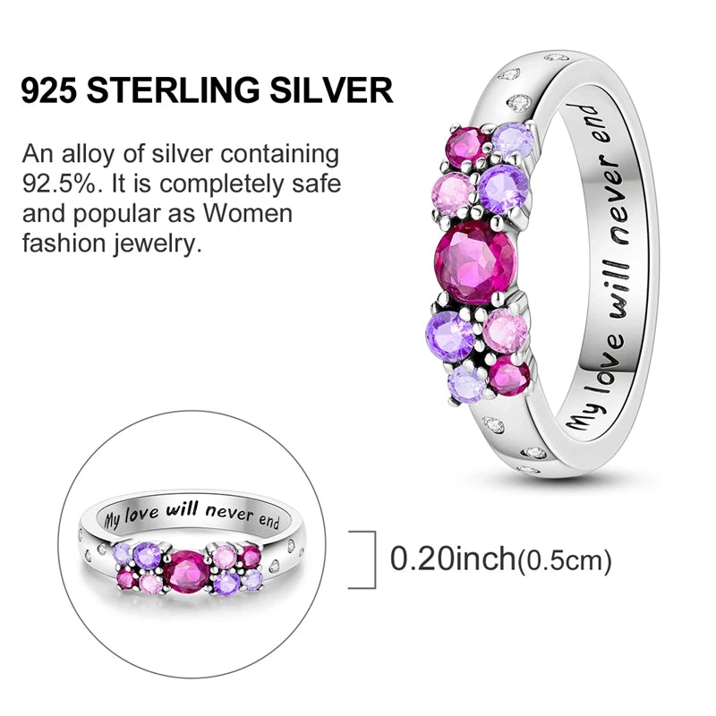 Star Moon 925 Sterling Silver Ring