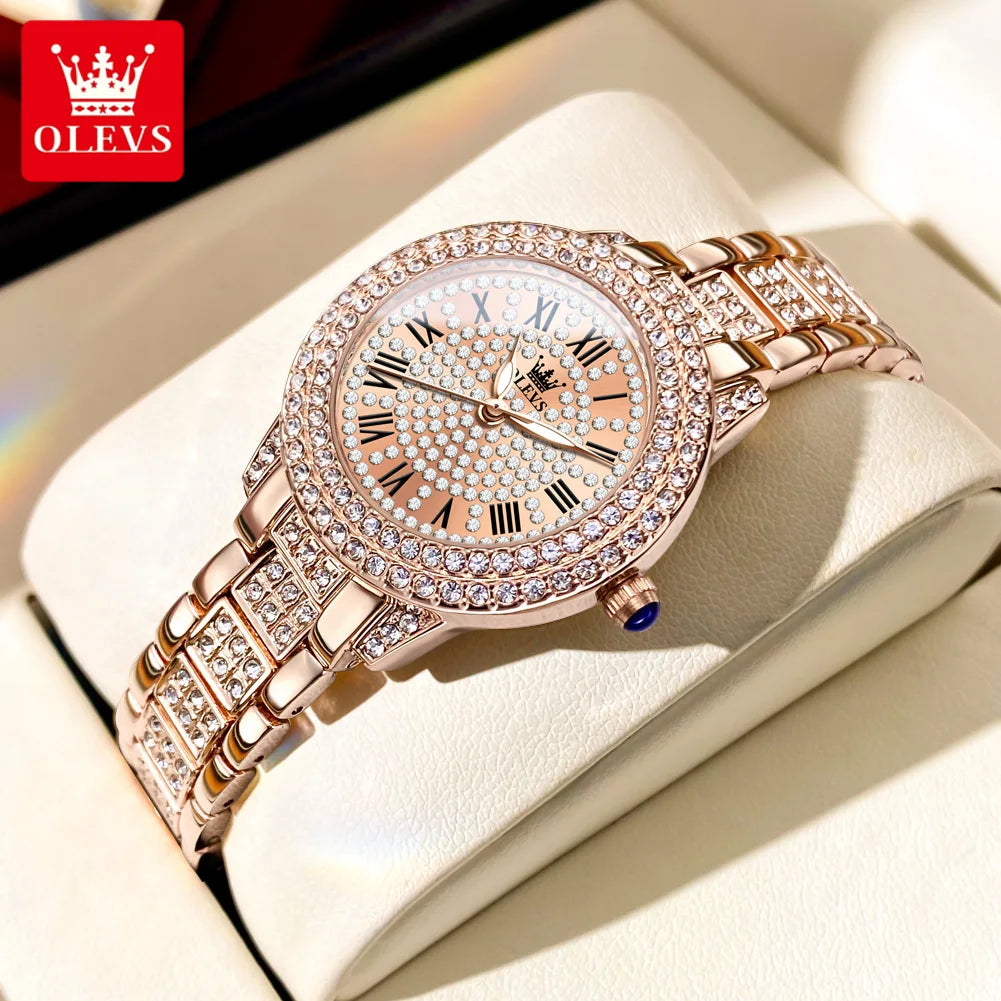 Full Diamond Women Starry Sky Dial Quartz Watch