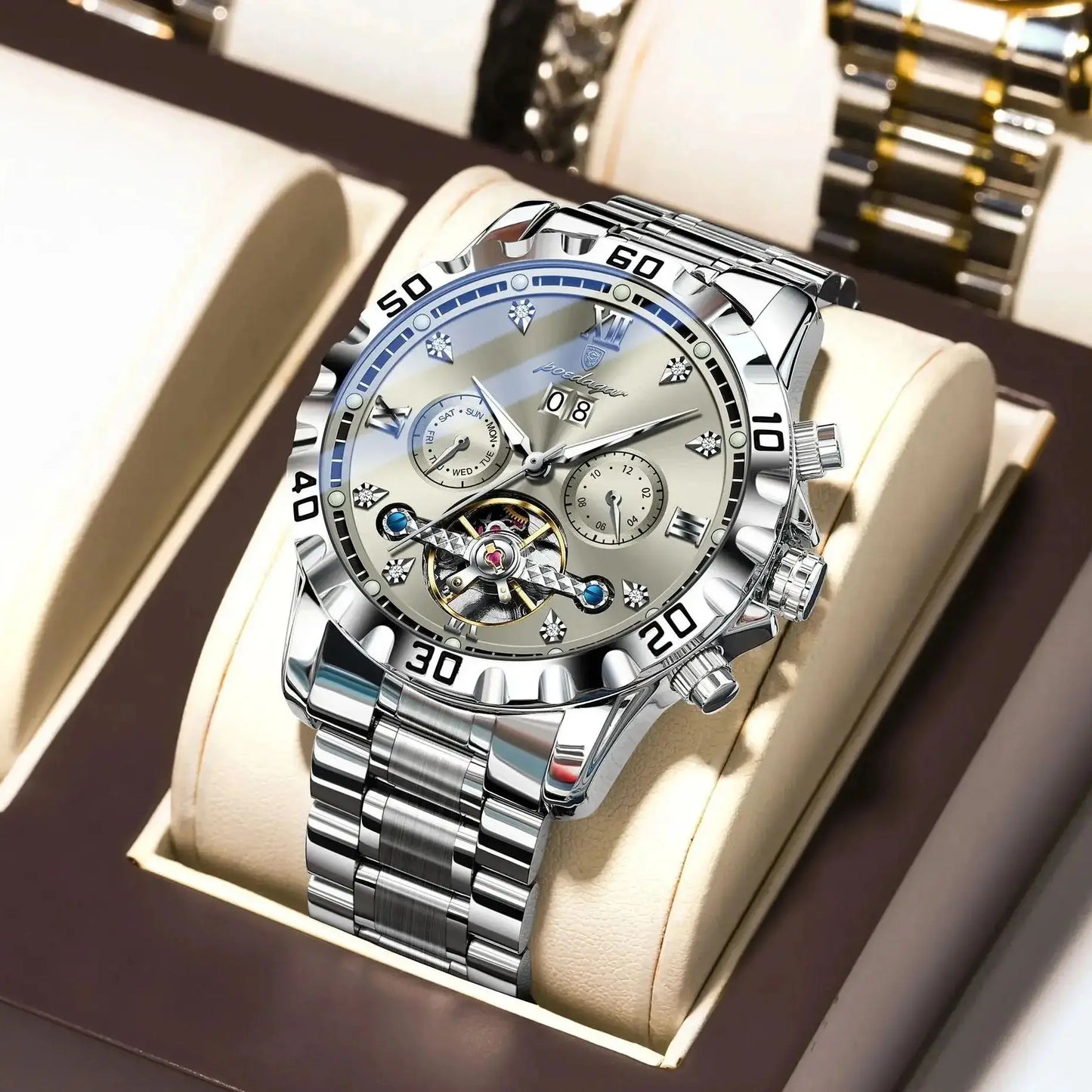 Luxury Hollow Tourbillon Men's Wristwatch
