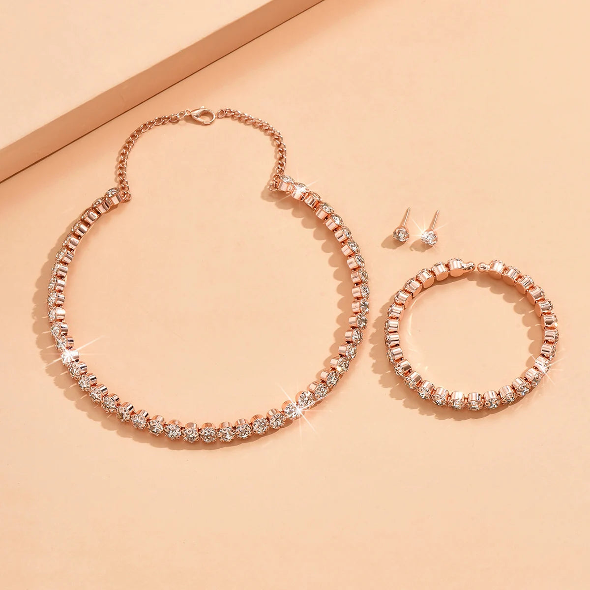 Silver Color Cubic Zircon Wedding Jewelry Sets