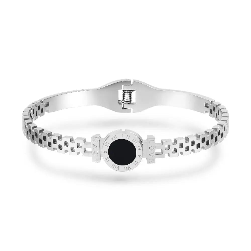 Roman Style Digital Steel Bracelet