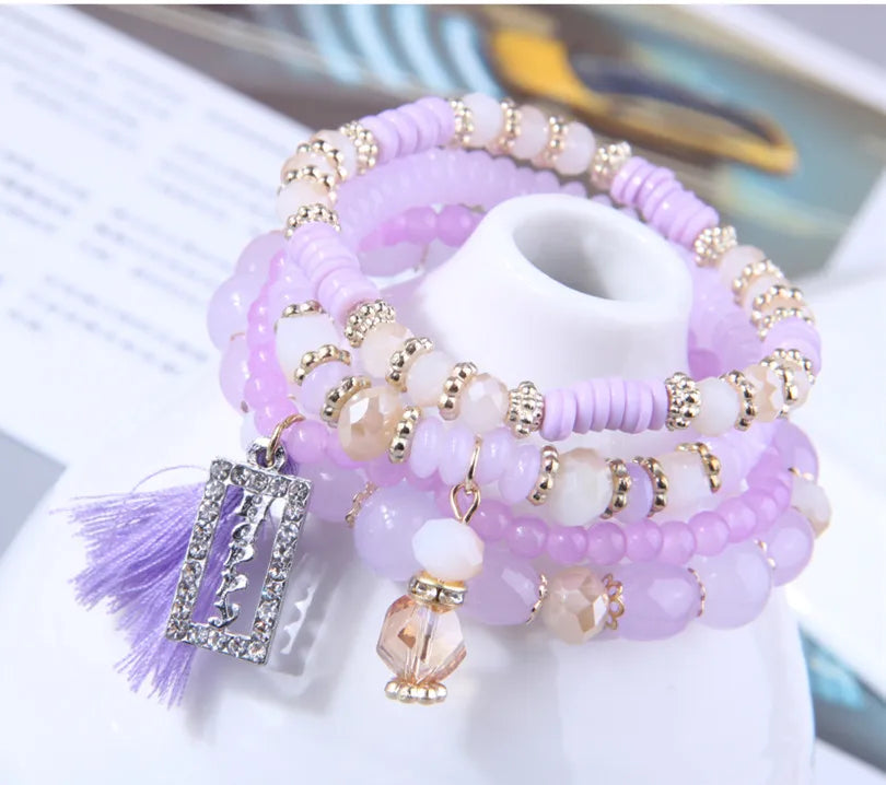 Bohemian Beads Crystal Charms Bracelets