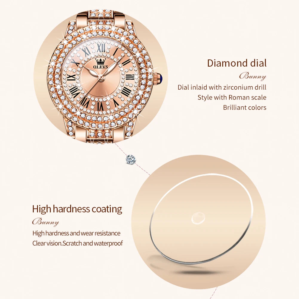 Full Diamond Women Starry Sky Dial Quartz Watch