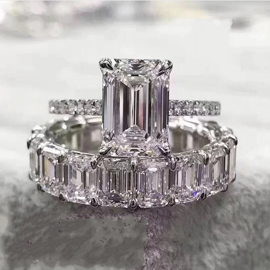 925 Sterling Silver Round Cut Engagement Ring