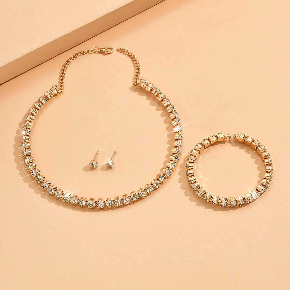 Silver Color Cubic Zircon Wedding Jewelry Sets