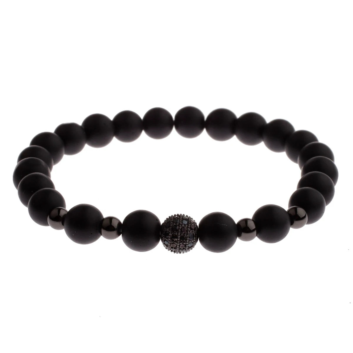 Trendy Lava Stone Imperial Crown Bracelet
