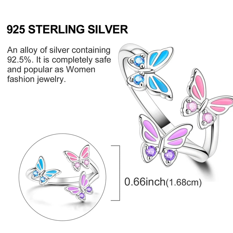Star Moon 925 Sterling Silver Ring