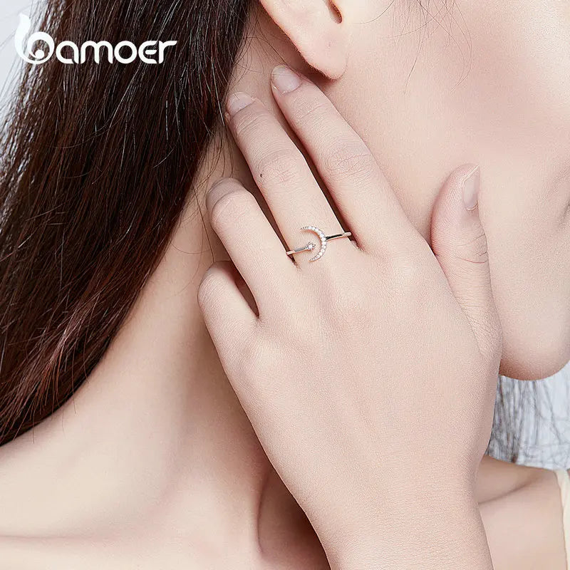 925 Sterling Silver Minimalist Open Adjustable Ring