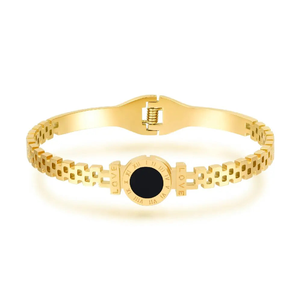Roman Style Digital Steel Bracelet