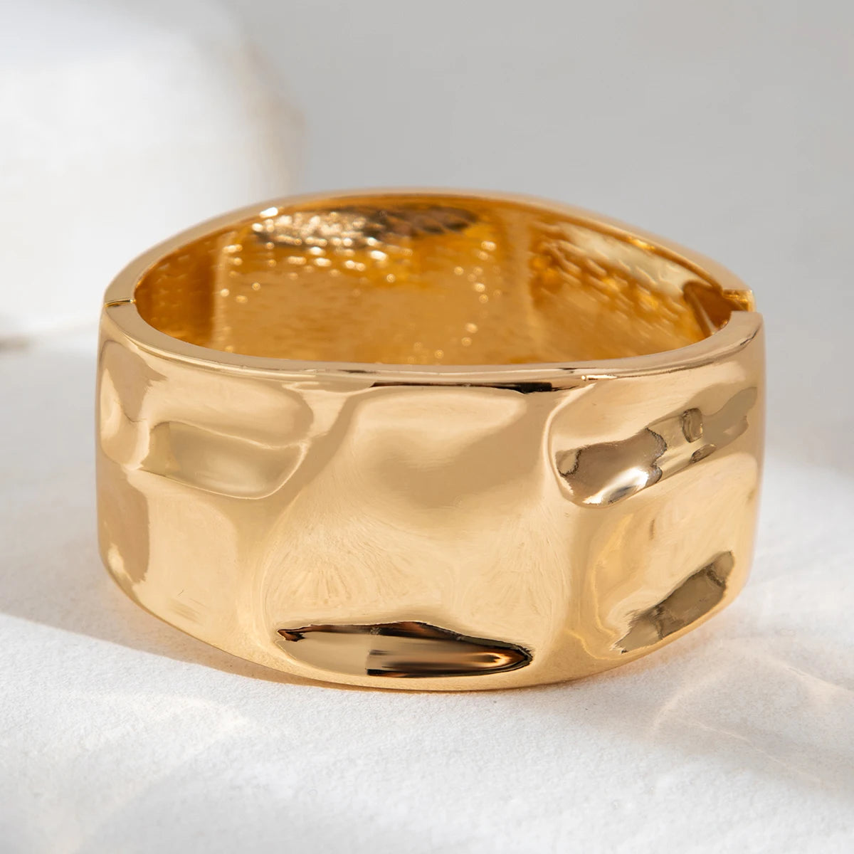 Bold Punk Geometric Metal Cuff Bracelet