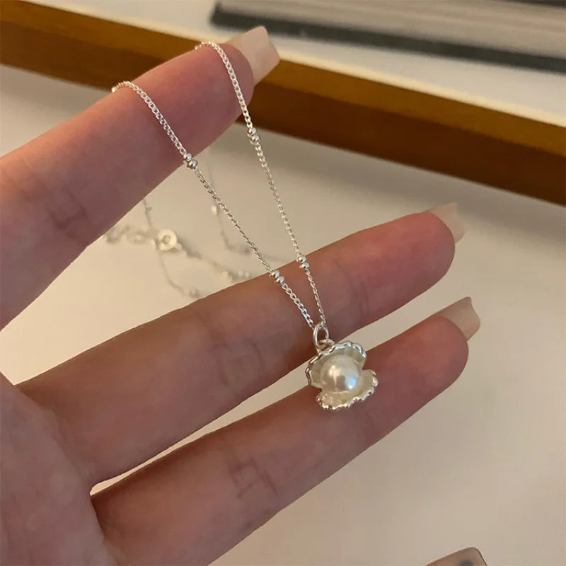 Natural Freshwater Pearl 925 Sterling Silver Necklace
