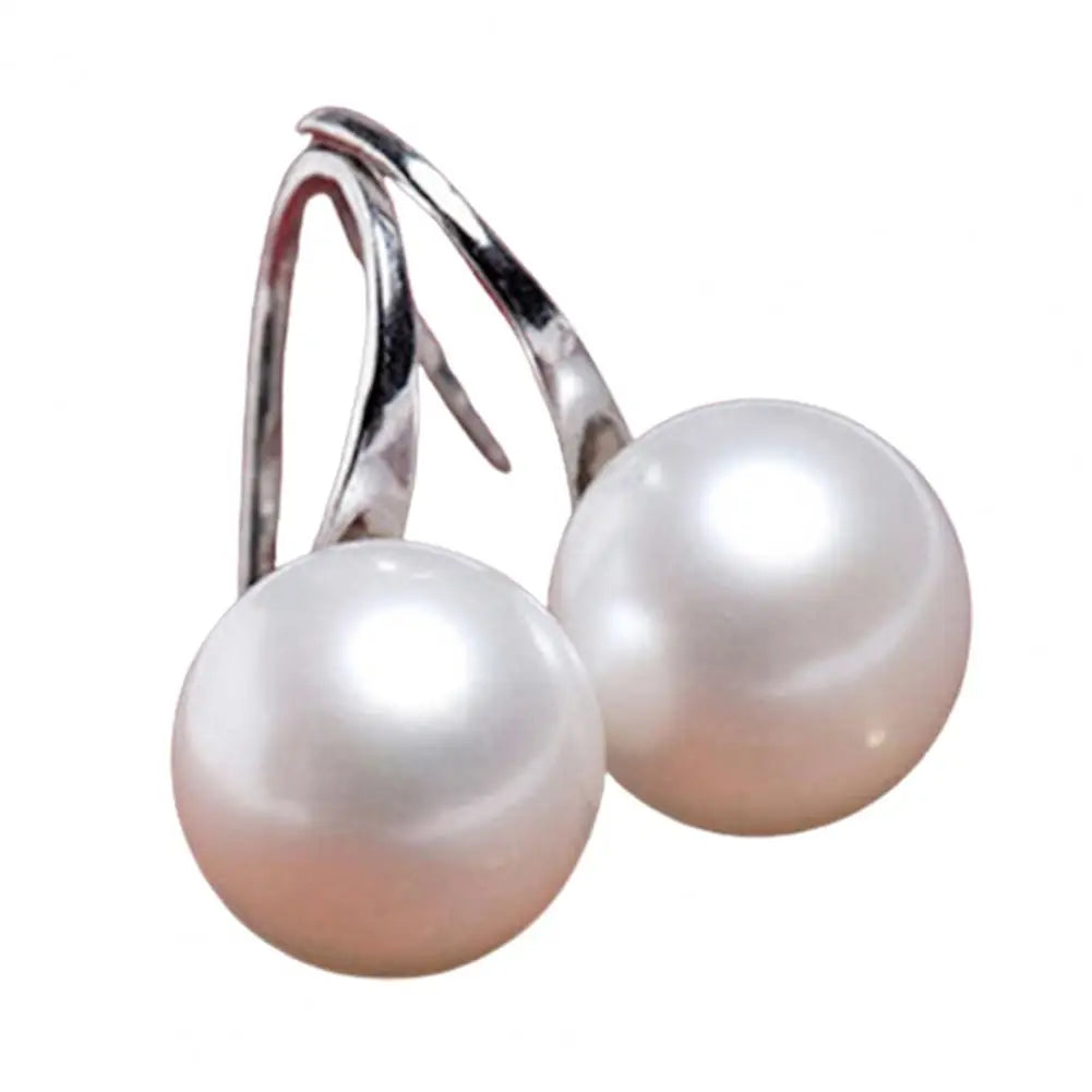 Genuine Natural Freshwater Pearl Earrings 925 Sterling Silver