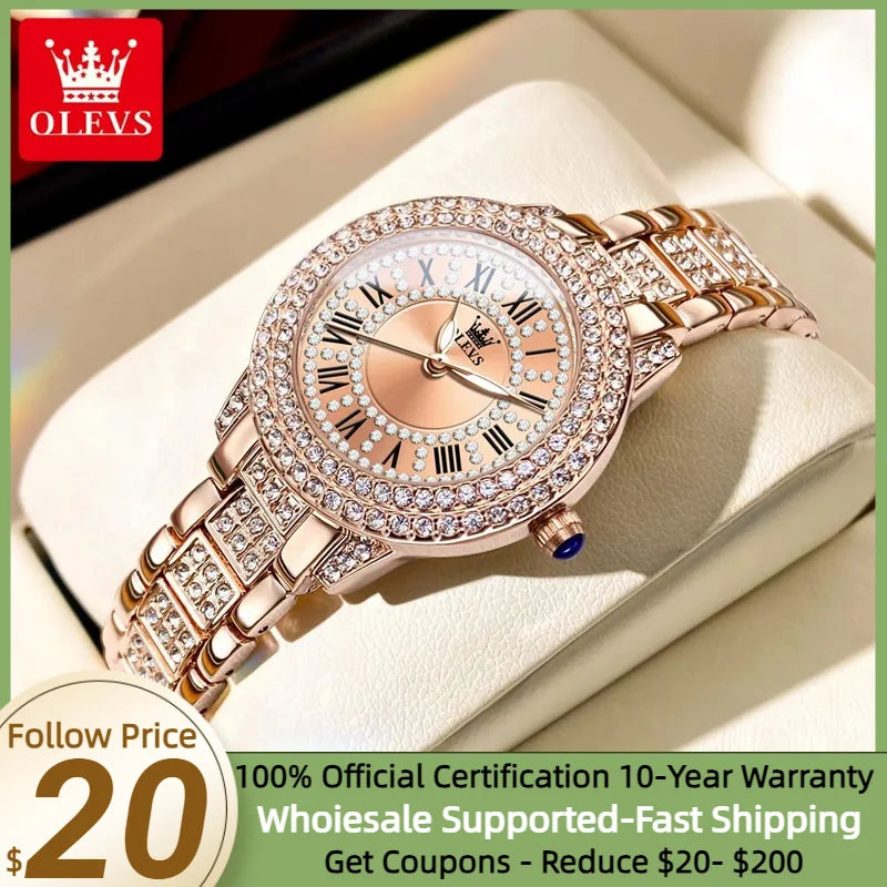Full Diamond Women Starry Sky Dial Quartz Watch
