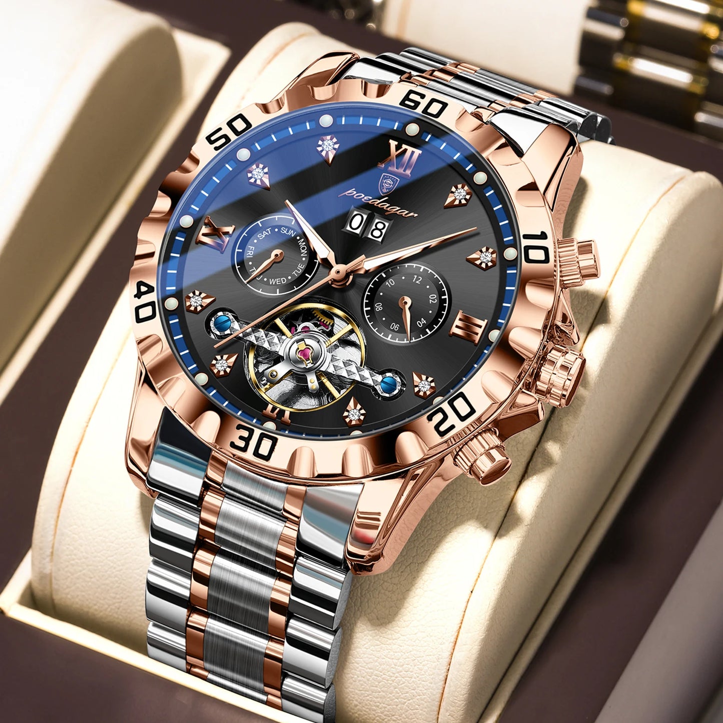Luxury Hollow Tourbillon Men's Wristwatch