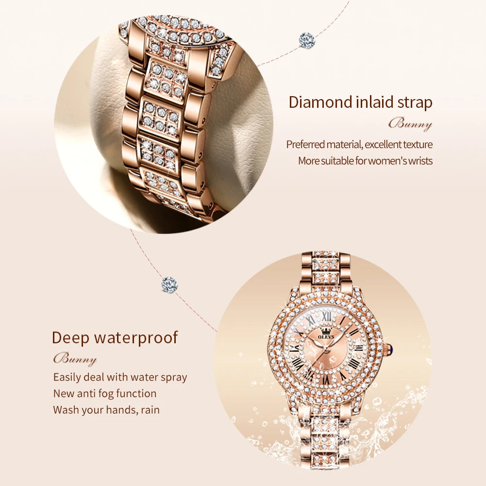 Full Diamond Women Starry Sky Dial Quartz Watch