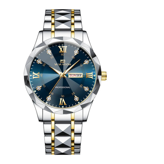 Stainless Steel Luxury Rhinestone Quartz Watch
