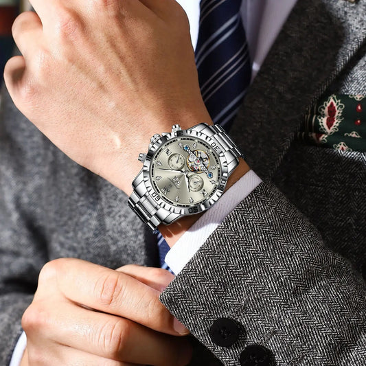 Luxury Hollow Tourbillon Men's Wristwatch