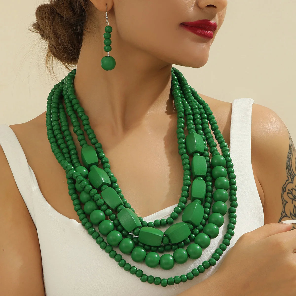 African Beads Jewelry Set