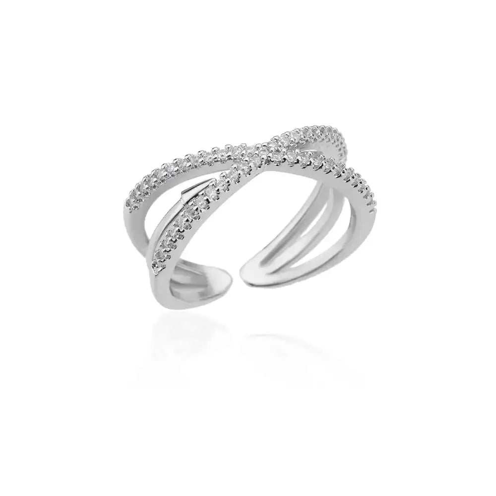 Geometric Zircon Ring
