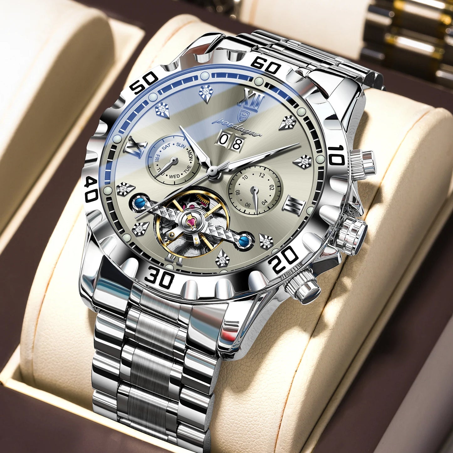 Luxury Hollow Tourbillon Men's Wristwatch
