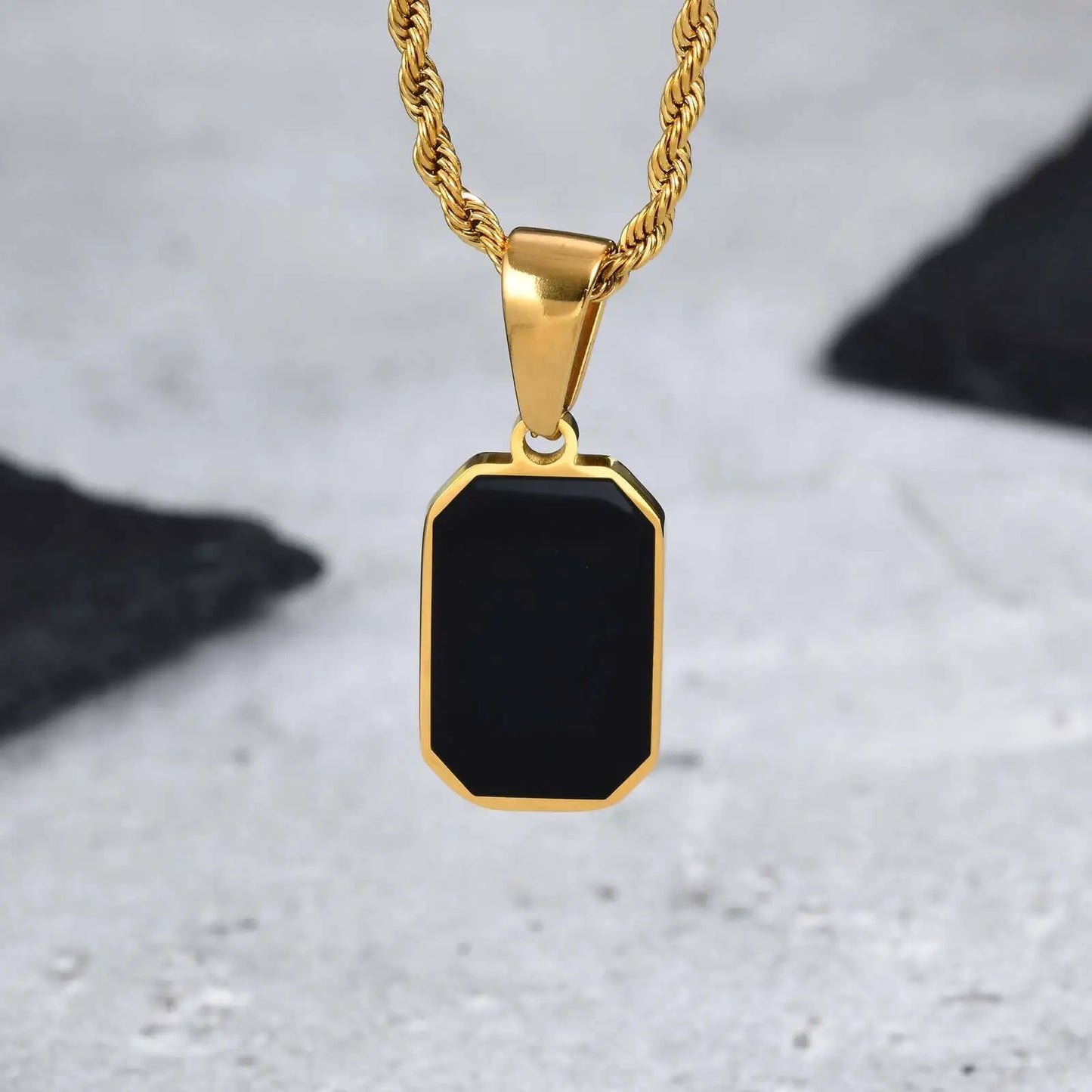 Geometric Square Necklace