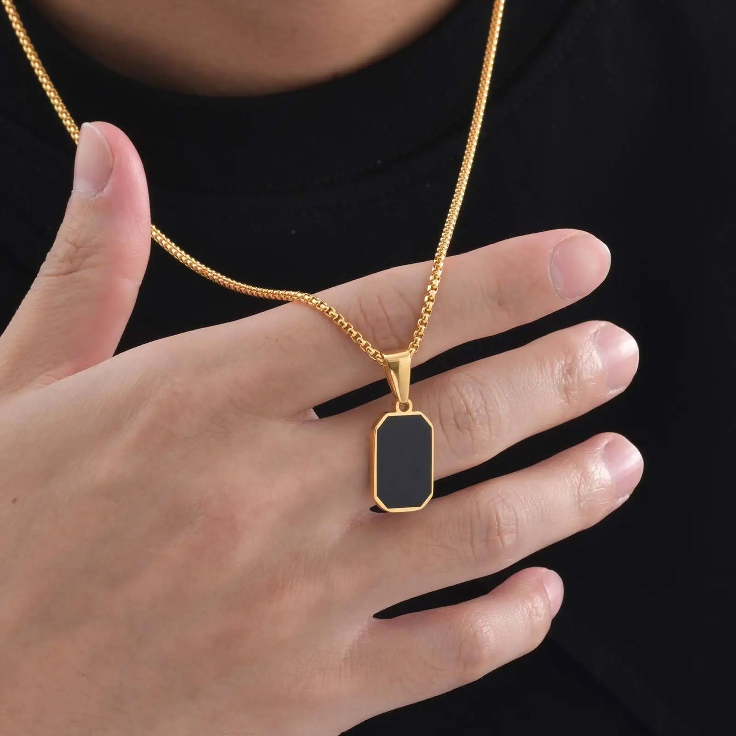 Geometric Square Necklace