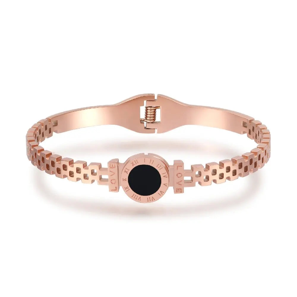 Roman Style Digital Steel Bracelet