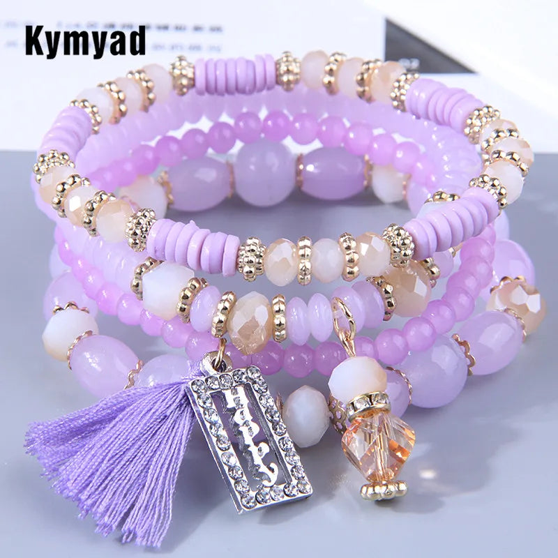 Bohemian Beads Crystal Charms Bracelets