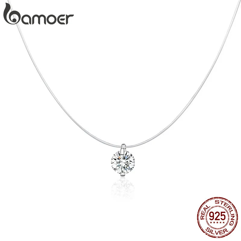 Silver Invisible Chain Necklace
